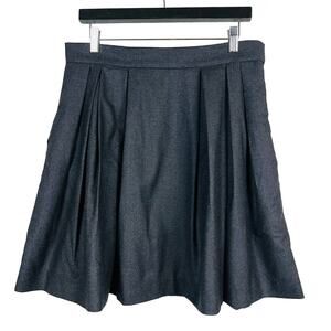 Hadleigh's Wool A Line Skirt Black Made in Italy - 46